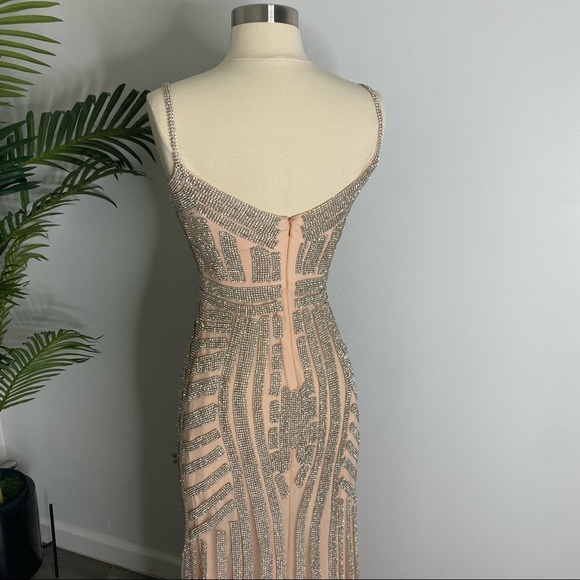 Diamond Nude Prom Dress - Picture 6 of 13